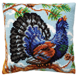 Capercaillie Chunky Cross Stitch Cushion Kit by Collection D'Art