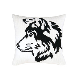 Dog Head Chunky Cross Stitch Cushion Kit by Collection D'Art