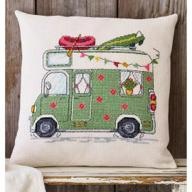 Camper Cushion Counted Cross Stitch Kit by Permin