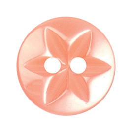 1 Loose Flower Detail Peach Button 13mm 