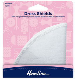 Medium Full Sleeve Dress Shields in White by Hemline