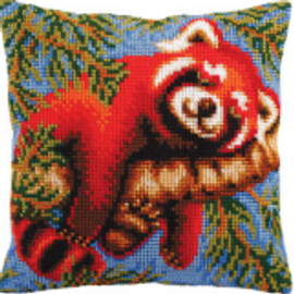 Red Panda Chunky Cross Stitch Cushion by Collection D 'Art