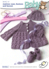 Pattern: Double Knitting: Matinee Coat, Bootees and Bonnet