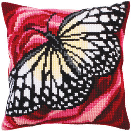 Butterfly Graphic Chunky Cross Stitch Cushion Kit by Collection D 'Art