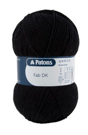 Crochet/Knitting Yarn: Fab: Double Knitting: 1 x 100g: Black