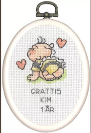 New Baby Mini 2 Counted Cross Stitch Kit By Permin