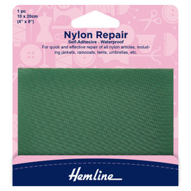 Self Adhesive Nylon Repair Patch in Green by Hemline