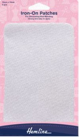 Cotton Twill Patches in White by Hemline