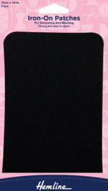 Cotton Twill Patches in Black by Hemline