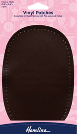 Sew-in Vinyl Patches in Brown by Hemline