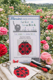Easy Peasy Ladybird Cross Stitch Kit by Fat Cat