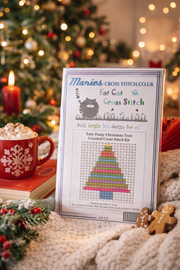 Easy Peasy Christmas Tree Cross Stitch Kit by Fat Cat