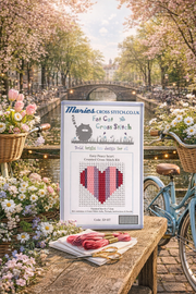 Easy Peasy Heart Cross Stitch Kit by Fat Cat