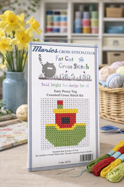 Easy Tug Cross Stitch Kit by Fat Cat