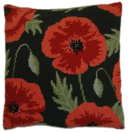 Wild Poppy Tapestry Cushion Kit