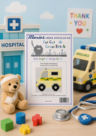 Sew Simple Ambulance Cross Stitch Kit by Fat Cat