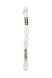 Coton Perle Size 5: 1 x 25m Skein - BLANC