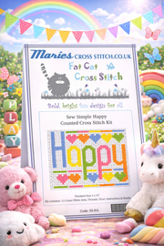 Sew Simple Happy Cross Stitch Kit by Fat Cat