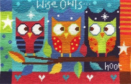 Wise Owls Needle Point By Stitching Shed