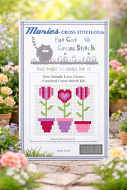 Sew Simple Love Grows Cross Stitch Kit by Fat Cat