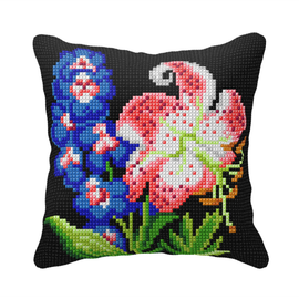 Orchidea Cross Stitch Kissen-Set – Pferd-Motiv, 40x40 Cm, Inkl. Nadel & Anleitung