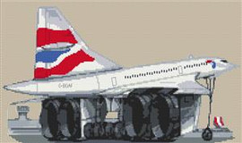 British Airways Concorde Cross Stitch Kit