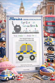 Sew Simple Police Car Cross Stitch Kit by Fat Cat