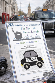 Sew Simple Taxi Cross Stitch Kit by Fat Cat