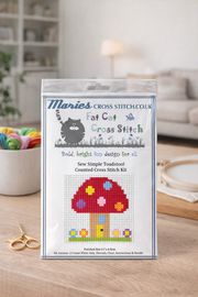 Sew Simple Toadstool Cross Stitch Kit by Fat Cat