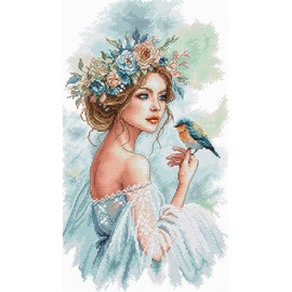 The Lady Of The Garden Counted Cross Stitch Kit by AVA Stitch The Lady Of The Garden Counted Cross Stitch Kit by AVA Stitch
