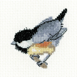 Little Friends Coal Tit Cross Stitch Kit by Heritage
