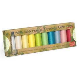 Thread Set: Sew-All: Recycled (rPET): 10 x 100m: Assorted Pastel