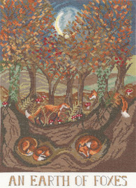 An Earth Of Foxes Counted Cross Stitch Kit by Bothy Threads