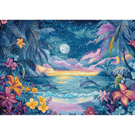 Blue Mirage Counted Cross Stitch Kit by Letistitch Blue Mirage Counted Cross Stitch Kit by Letistitch