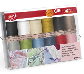 Thread Set: Quilting: 12 x 200m by Guttermann Thread Set: Quilting: 12 x 200m by Guttermann