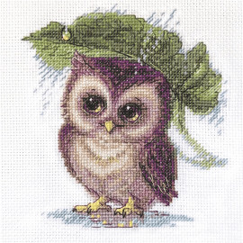 Raindrop Owl Counted Cross Stitch Kit by Aine