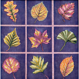 Autumn Leaf Sampler Beaded Embroidery Kit by VDV Autumn Leaf Sampler Beaded Embroidery Kit by VDV