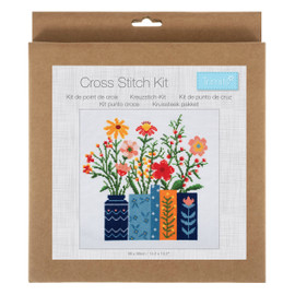 Flowers In Vase Counted Cross Stitch Kit by Trimits