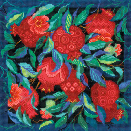 Panel/Cushion Pomegranate Garden Counted Cross Stitch Kit by Riolis Panel/Cushion Pomegranate Garden Counted Cross Stitch Kit by Riolis