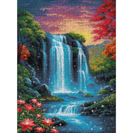 Magical Waterfall Counted Cross Stitch Kit by Riolis Magical Waterfall Counted Cross Stitch Kit by Riolis