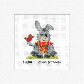 Donkey Christmas Scarf Cross stitch Card Kit by Heritage Donkey Christmas Scarf Cross stitch Card Kit by Heritage