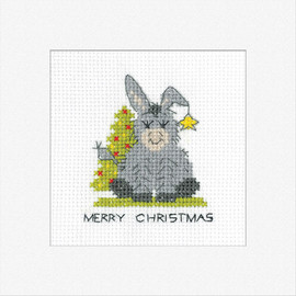 Donkey Christmas Tree Cross stitch Card Kit by Heritage Donkey Christmas Tree Cross stitch Card Kit by Heritage