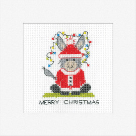 Donkey Santa Cross stitch Card Kit by Heritage Donkey Santa Cross stitch Card Kit by Heritage