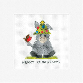 Donkey Tree Hat Cross stitch Card Kit by Heritage Donkey Tree Hat Cross stitch Card Kit by Heritage