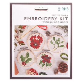 Festive Flora Embroidery Kit by RHS Festive Flora Embroidery Kit by RHS