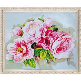 Bouquet of Peonies Paint-by-Numbers Kit by Vervaco Bouquet of Peonies Paint-by-Numbers Kit by Vervaco