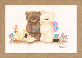 Popcorn Friends Cross Stitch Kit by Vervaco Popcorn Friends Cross Stitch Kit by Vervaco