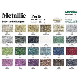 Maderia Metallic no.10 Thread Bundle of 20 different colours Maderia Metallic no.10 Thread Bundle of 20 different colours