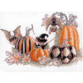 Pumpkin Bat Party Counted Cross Stitch Kit By Aine Pumpkin Bat Party Counted Cross Stitch Kit By Aine