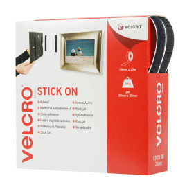 Velcro Stick on Tape 20mm x 10m Black